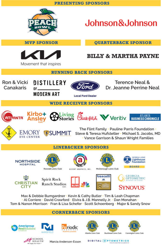 Thank You to Our 2024 Evening in the End Zone, “A Night of Spectacles,” Sponsors!